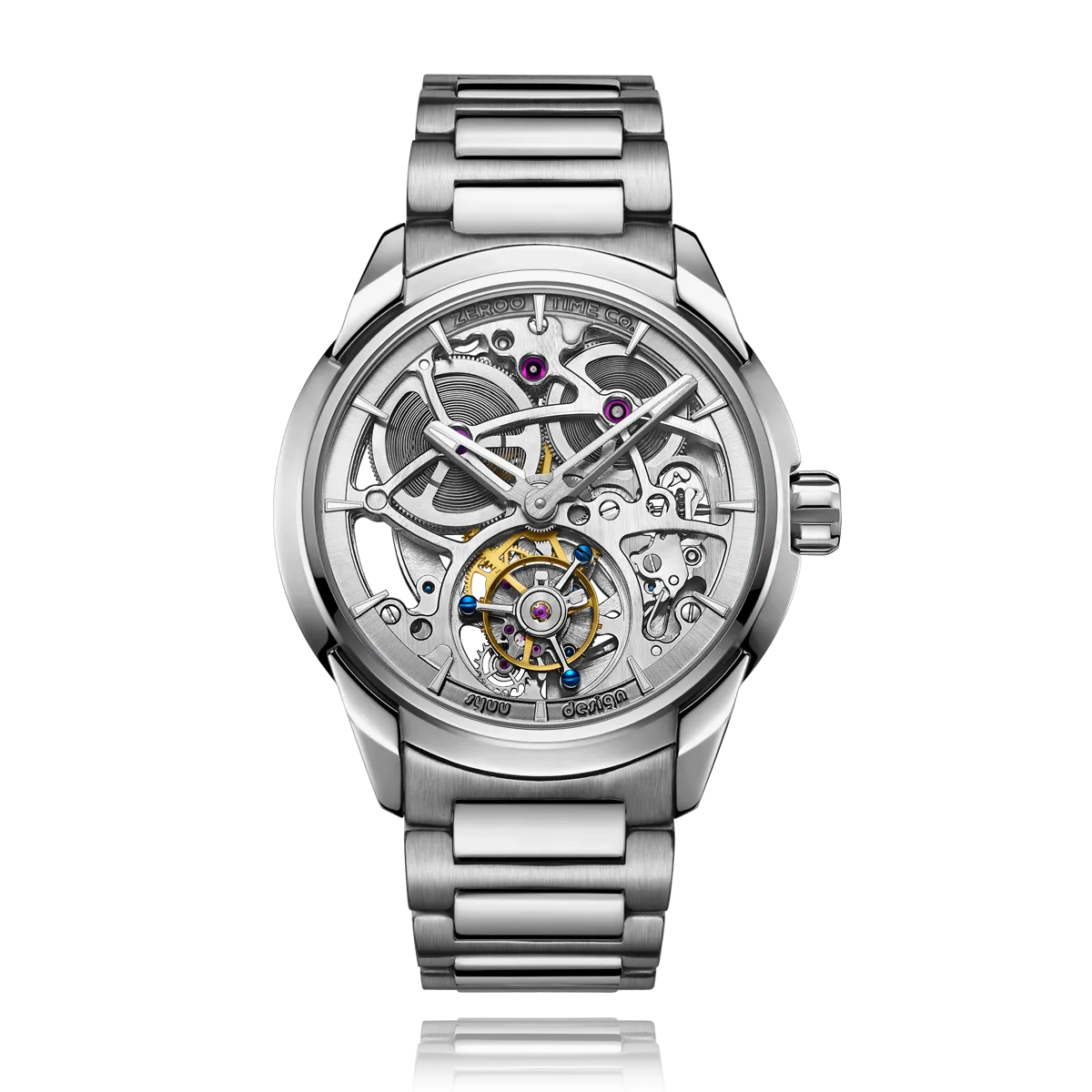 ZEROO T3 THE LEO AUTOMATIC SKELETON TOURBILLONAUTOMATIC TOURBILLON WATCH FOR GENTS - ZT003SSV